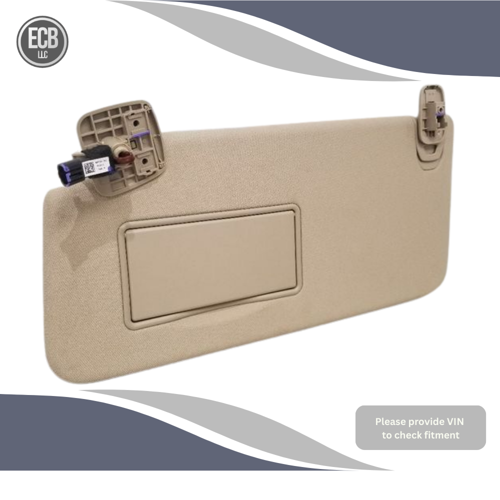 2019–2022 Dodge Ram 1500 Left Driver Sun Visor Illuminated TAN OEM — view 3
