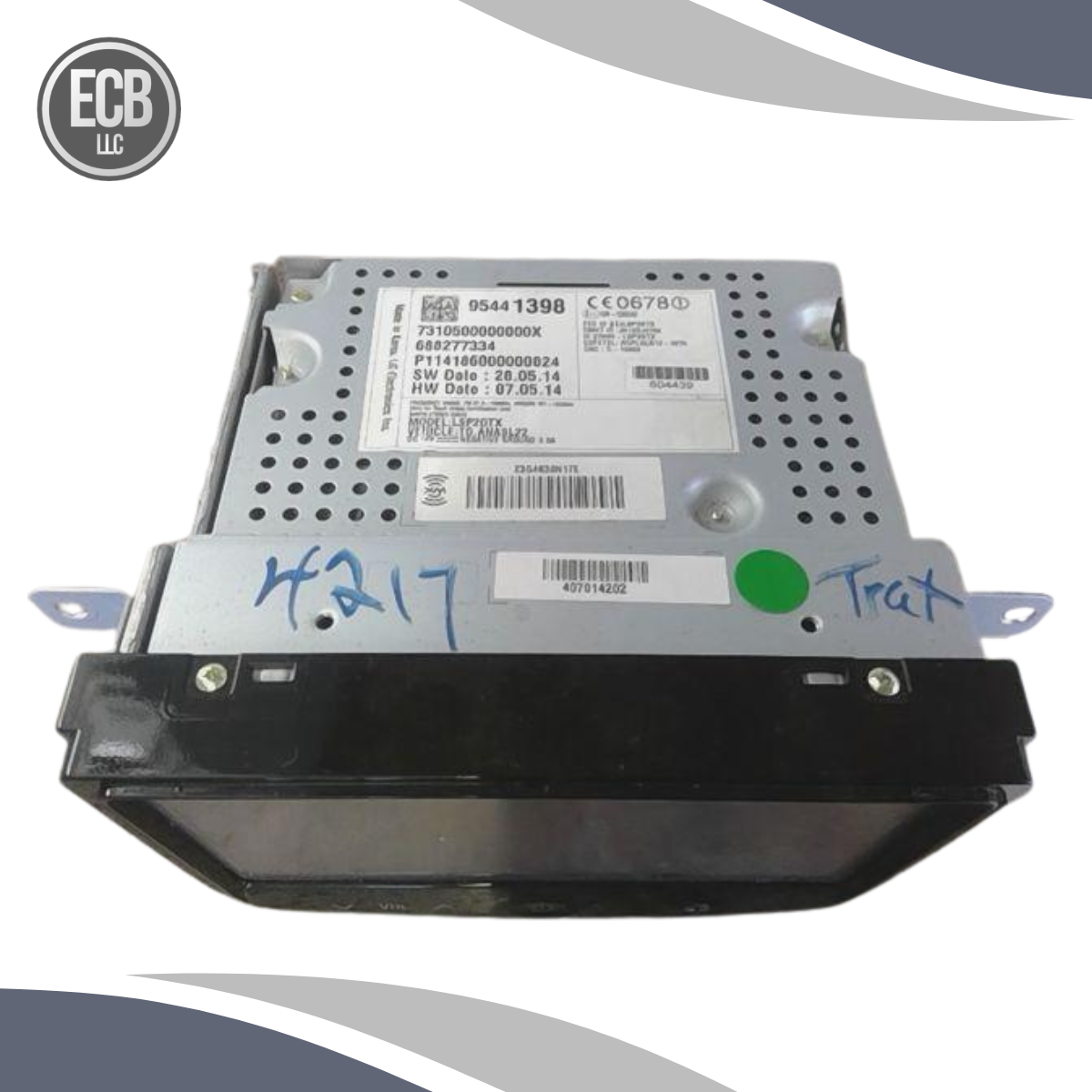 2015–2016 Chevrolet Trax MyLink Radio Receiver with Satellite U2K OEM — view 2