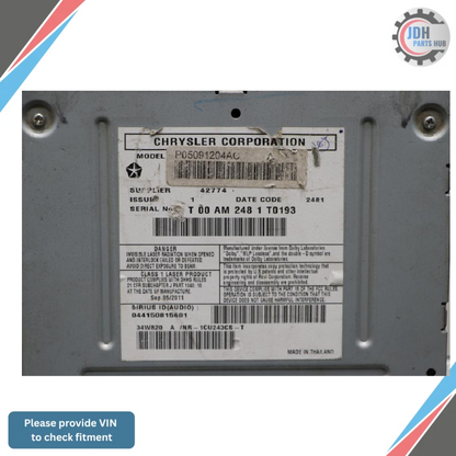 2013–2016 Chrysler Town & Country AM FM CD Navigation Radio Display OEM — view 3