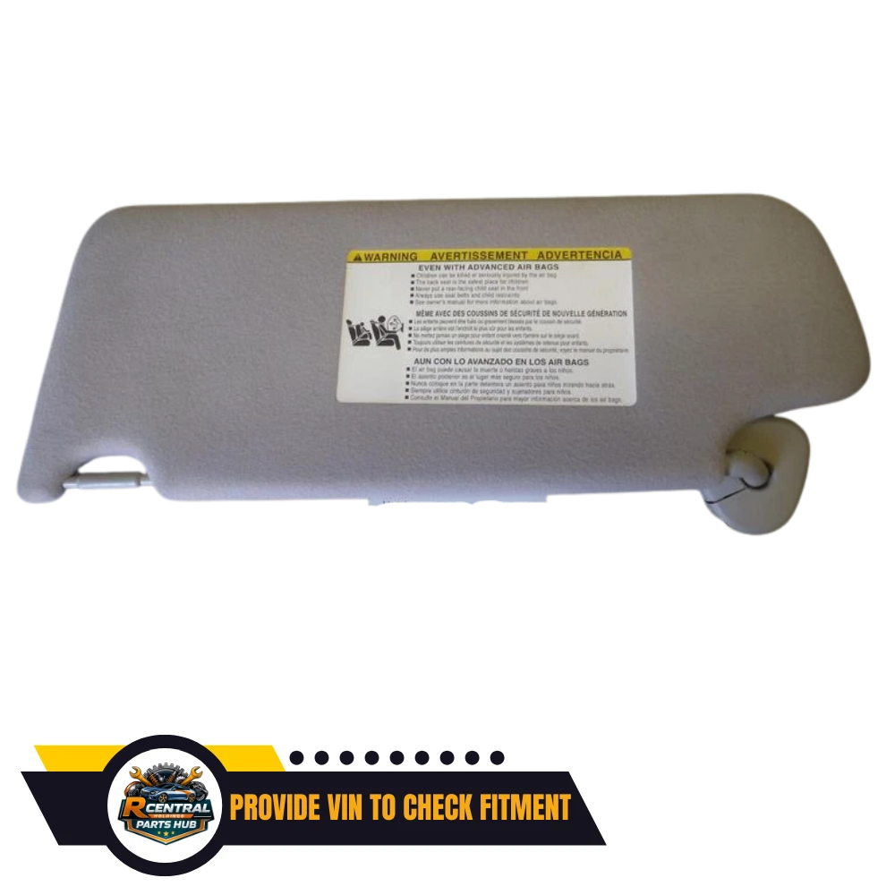2009–2013 Toyota Tundra Gray Cloth Passenger RH Sun Visor Shade OEM — view 3