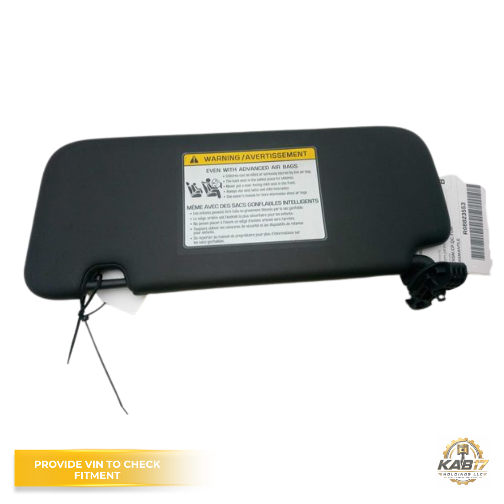 2019–2021 Kia Forte RH Passenger Sunvisor with Mirror Black OEM — view 1