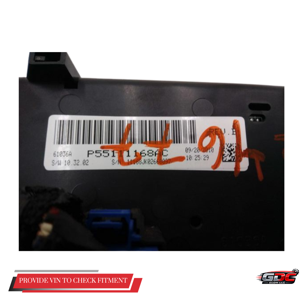 2011–2013 Jeep Wrangler Manual AC Heater Temperature Control OEM — view 2