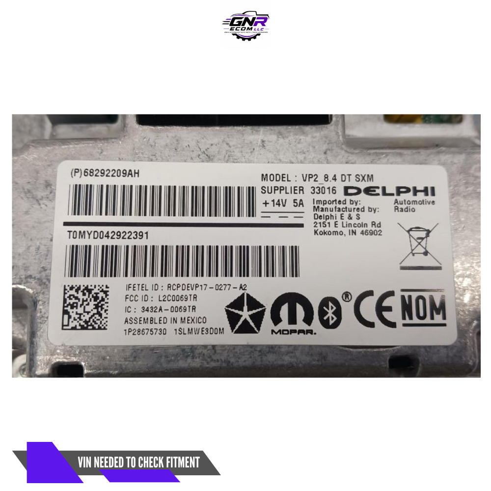 2019 Dodge Ram 1500 New Style 8.4 Radio Display Receiver 68292209AH OEM — view 4