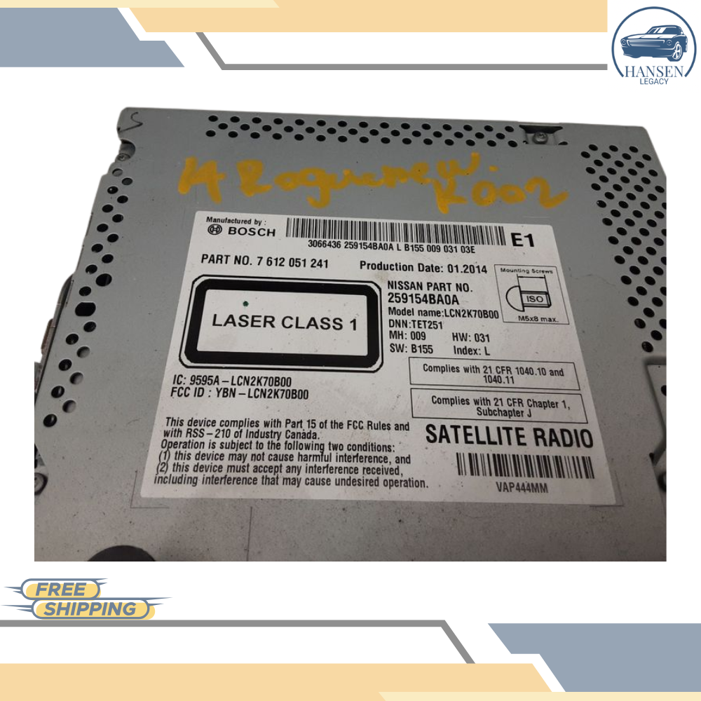 2014–2016 Nissan Rogue AM FM CD Navigation Radio Receiver OEM — view 2