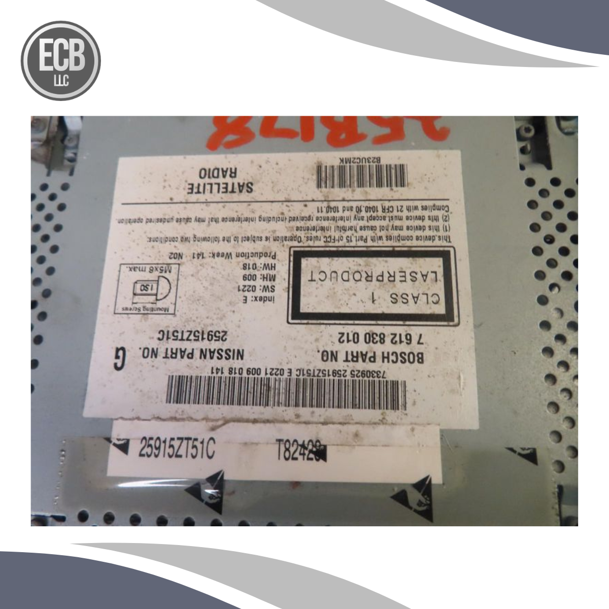 2010–2012 Nissan Sentra AM FM CD Radio Navigation Receiver OEM — view 3