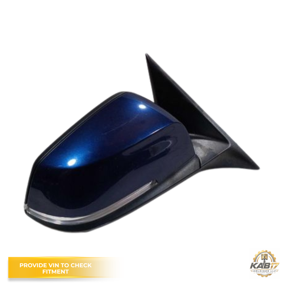 2013–2018 BMW 320I Passenger RH Side View Mirror Assembly Blue OEM — view 1