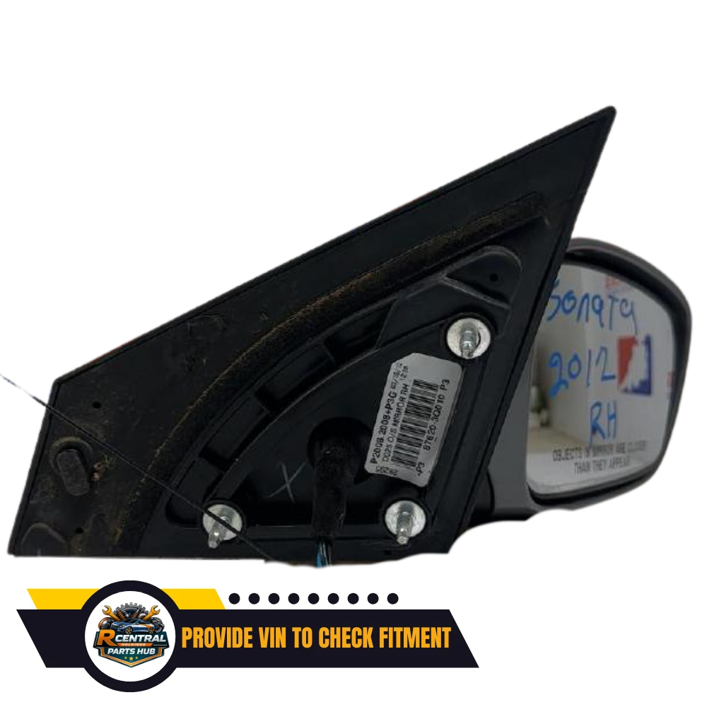 2011–2014 Hyundai Sonata RH Passenger Side Power View Mirror Assembly OEM — view 2