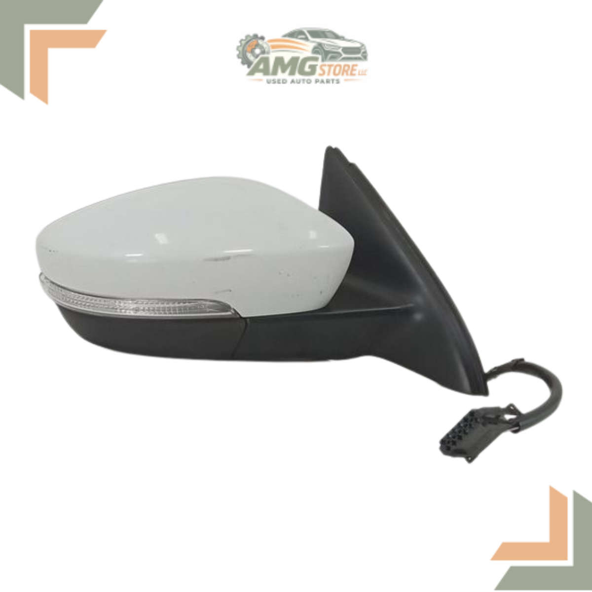 2011–2016 Volkswagen Jetta Right Passenger Side View Door Mirror White OEM — view 1