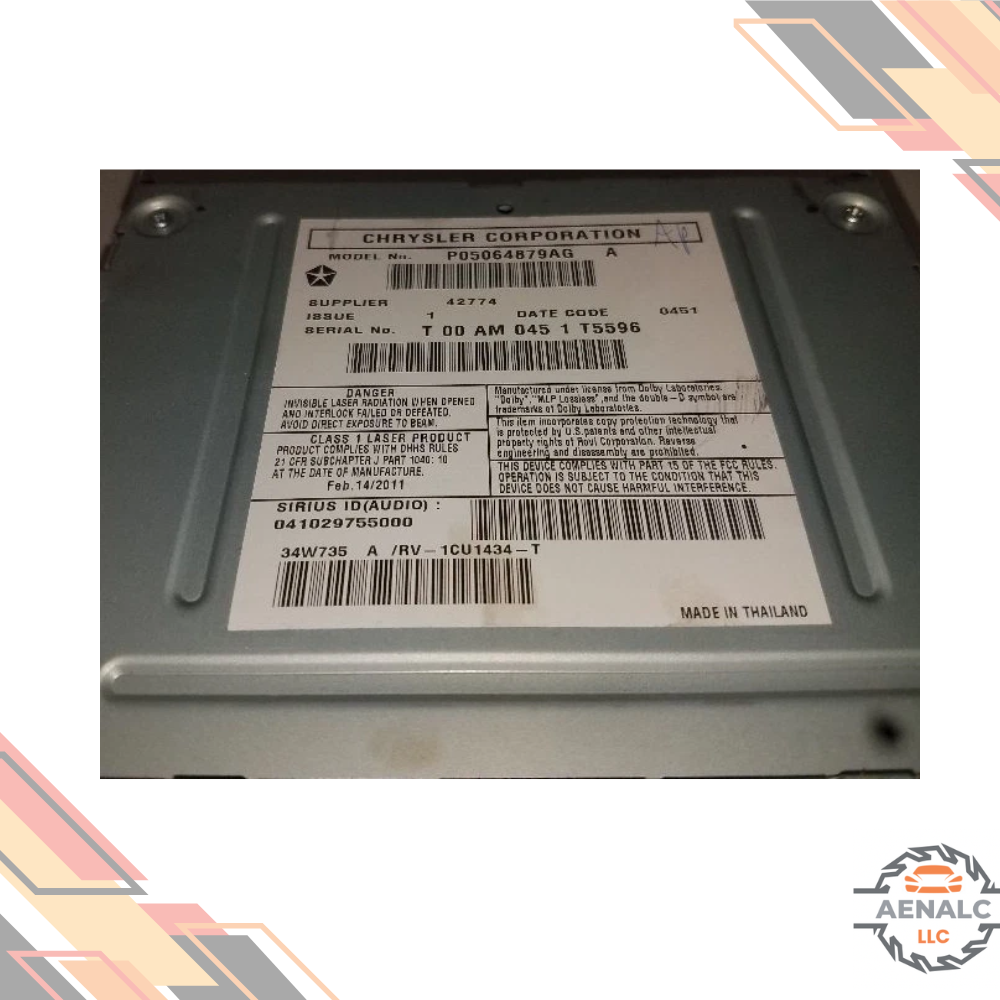 2010 Dodge Caravan Radio Receiver with Satellite OEM — view 2
