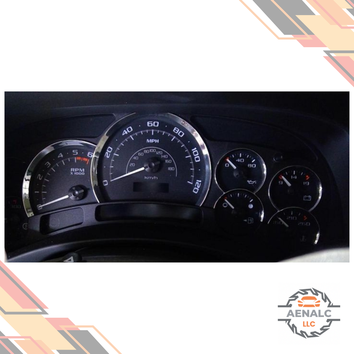2003–2005 Cadillac Escalade ESV EXT Speedometer Gauges Cluster MPH with Tachometer — view 3