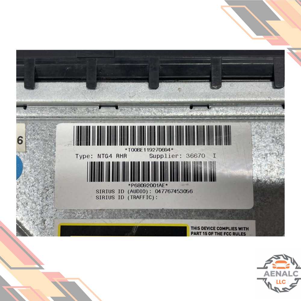 2011–2012 Chrysler 200 Navigation XM MP3 Radio RHR OEM — view 3