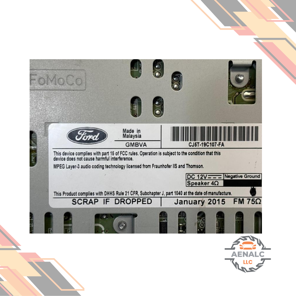 2015–2016 Ford Escape Radio Receiver CJ5T-19C107-FA 15 16 — view 3