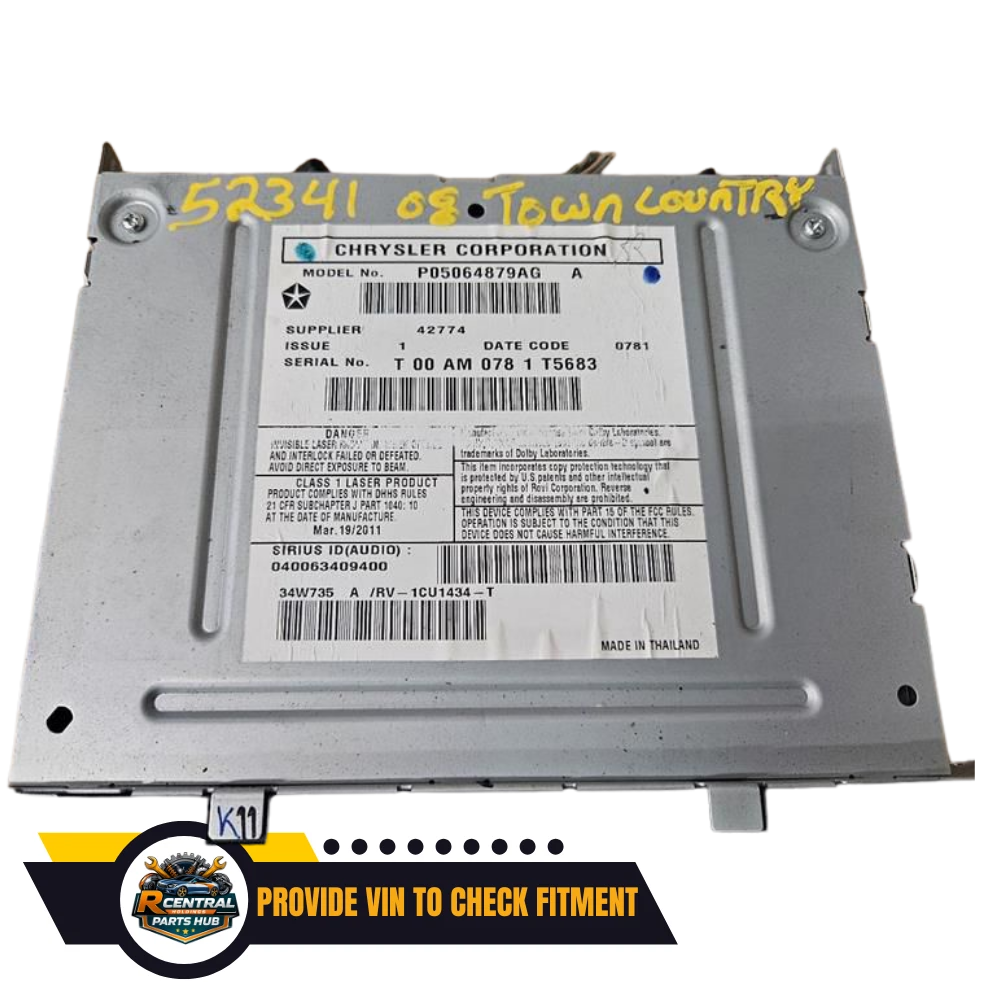 2008–2011 Chrysler Town & Country High Speed Radio CD DVD Mygig RBZ OEM — view 2