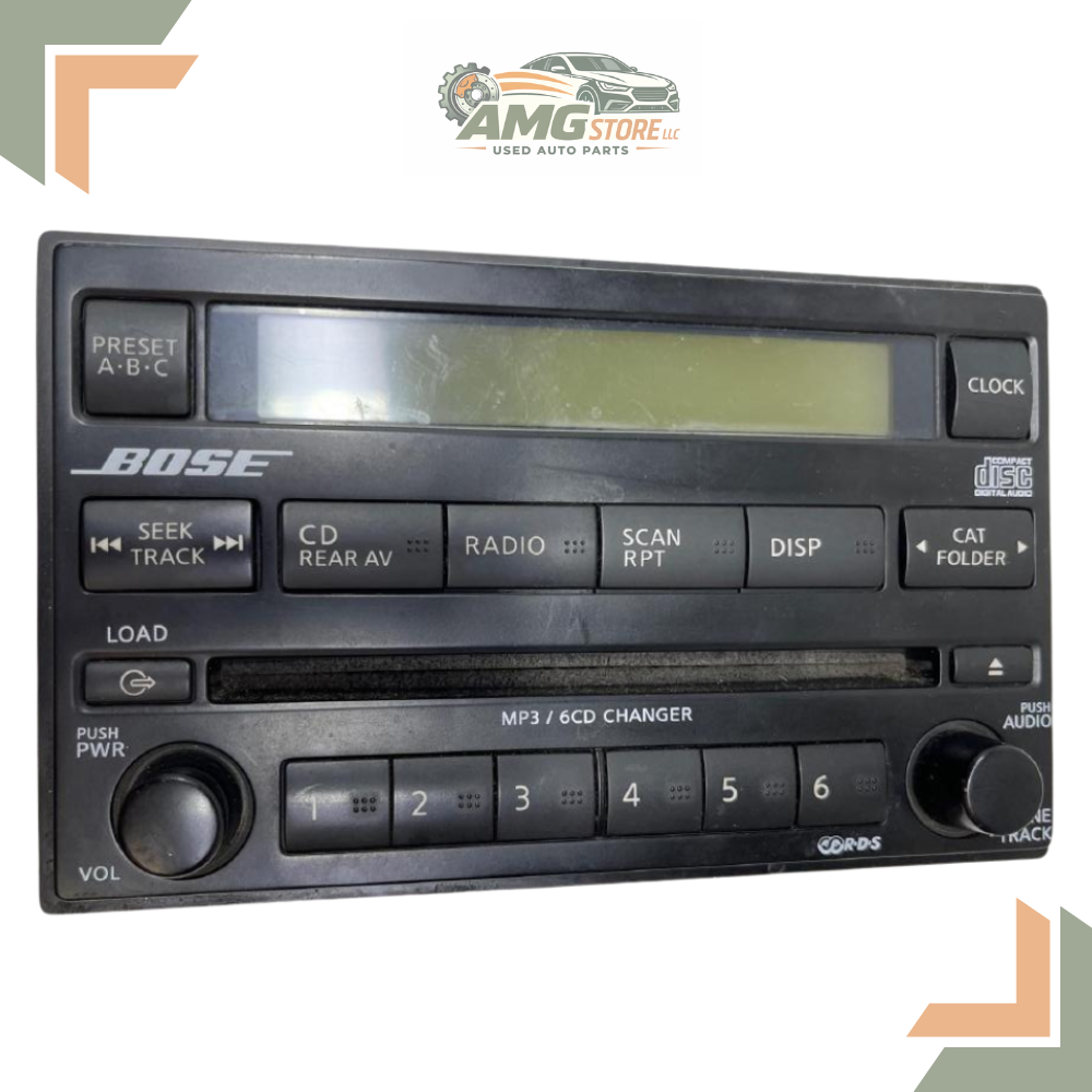 2005–2007 Nissan Pathfinder Radio AM FM 6 Disc CD Player OEM 28185-EA420 — view 2