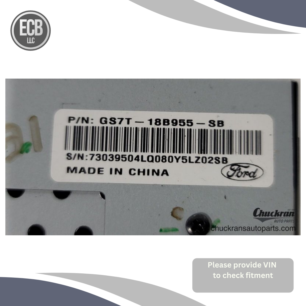 2017–2019 Ford Fusion GPS Navigation 8" Display Screen OEM — view 3