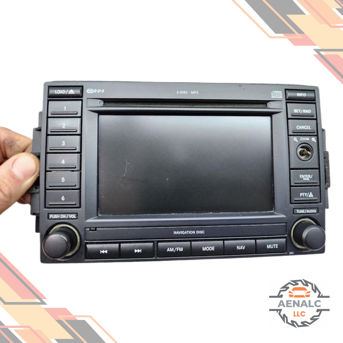 2005–2007 Jeep Dodge Chrysler with Navigation DVD Rec 6 Disc CD Radio — view 2