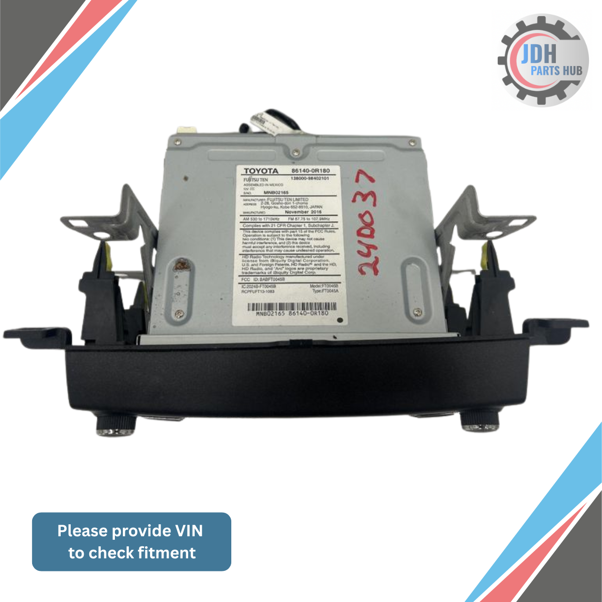 2016–2018 Toyota RAV4 Radio Display Receiver Screen AM FM CD XM OEM 100582 — view 4