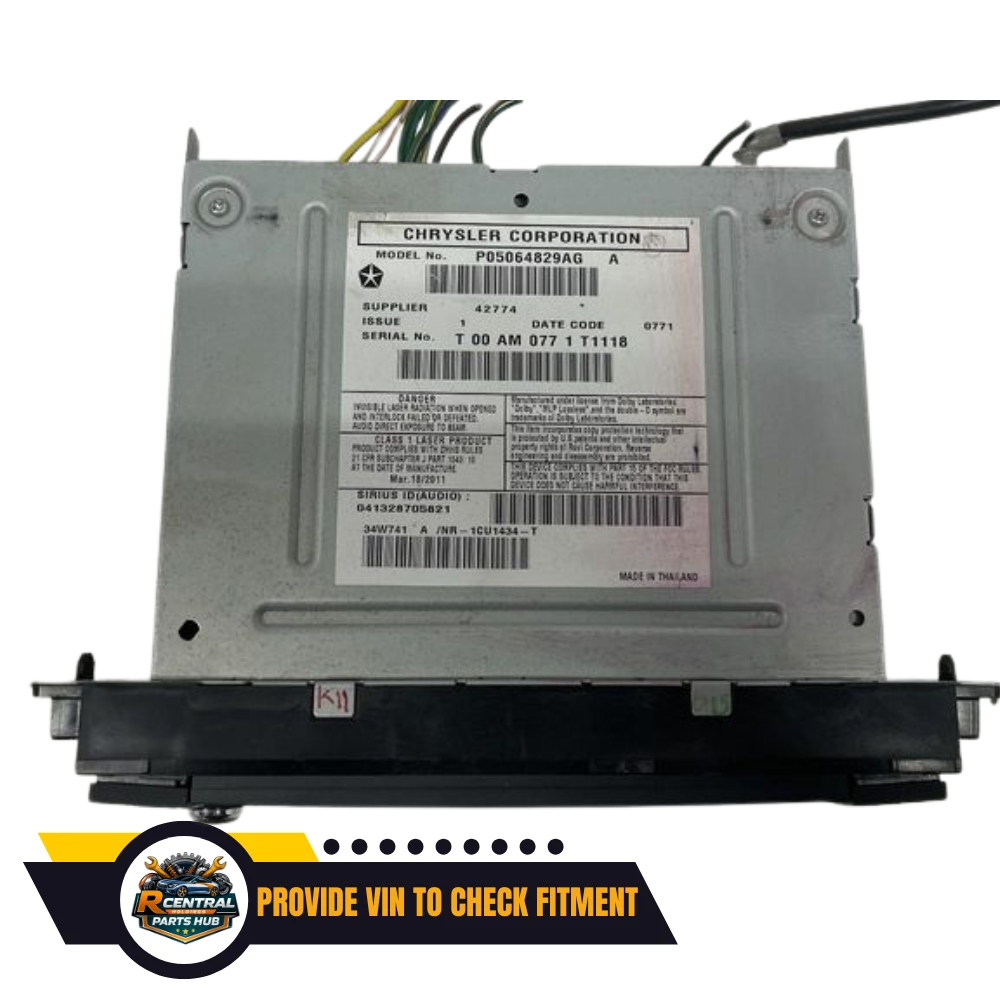 2011 Dodge Truck Ram 1500 AM FM Radio Receiver with Navigation with Display Screen OEM — view 3