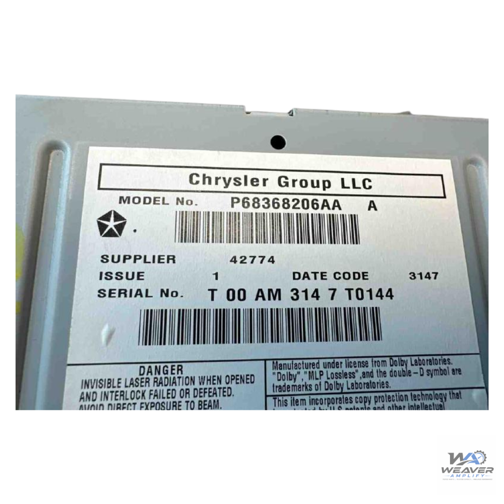 2013–2019 DODGE CARAVAN AM FM CD Navigation Radio Player Display Screen OEM RHB — view 4
