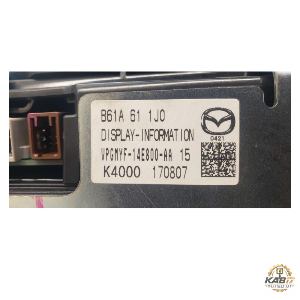 2017–2018 Mazda 3 Radio 7" Display Screen OEM — view 4