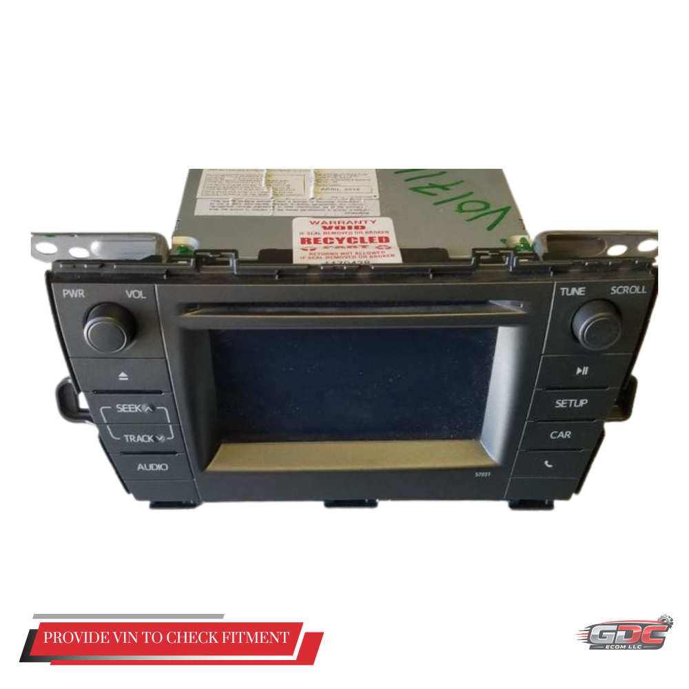 2012–2015 Toyota Prius Radio CD Player Single Disc OEM 57031 — view 1