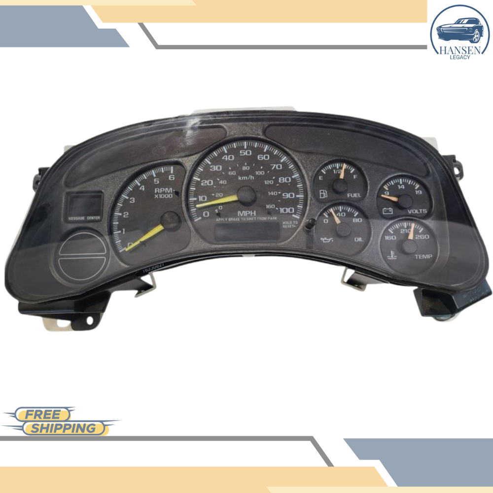 2000–2002 Chevrolet Tahoe Speedometer Speedo Cluster MPH OEM — view 1
