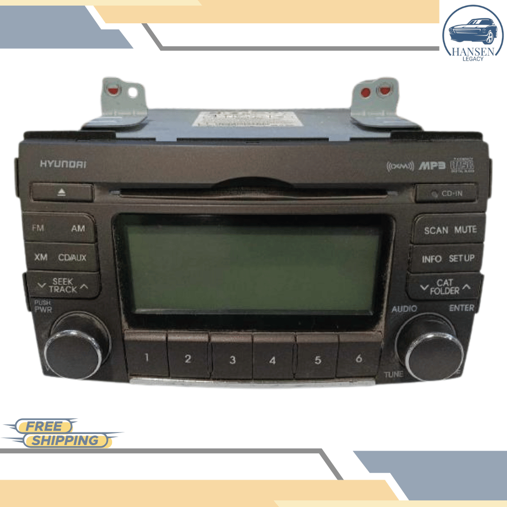 2009–2010 Hyundai Sonata Radio Receiver Display AM FM CD XM 96185-3K100 OEM — view 1