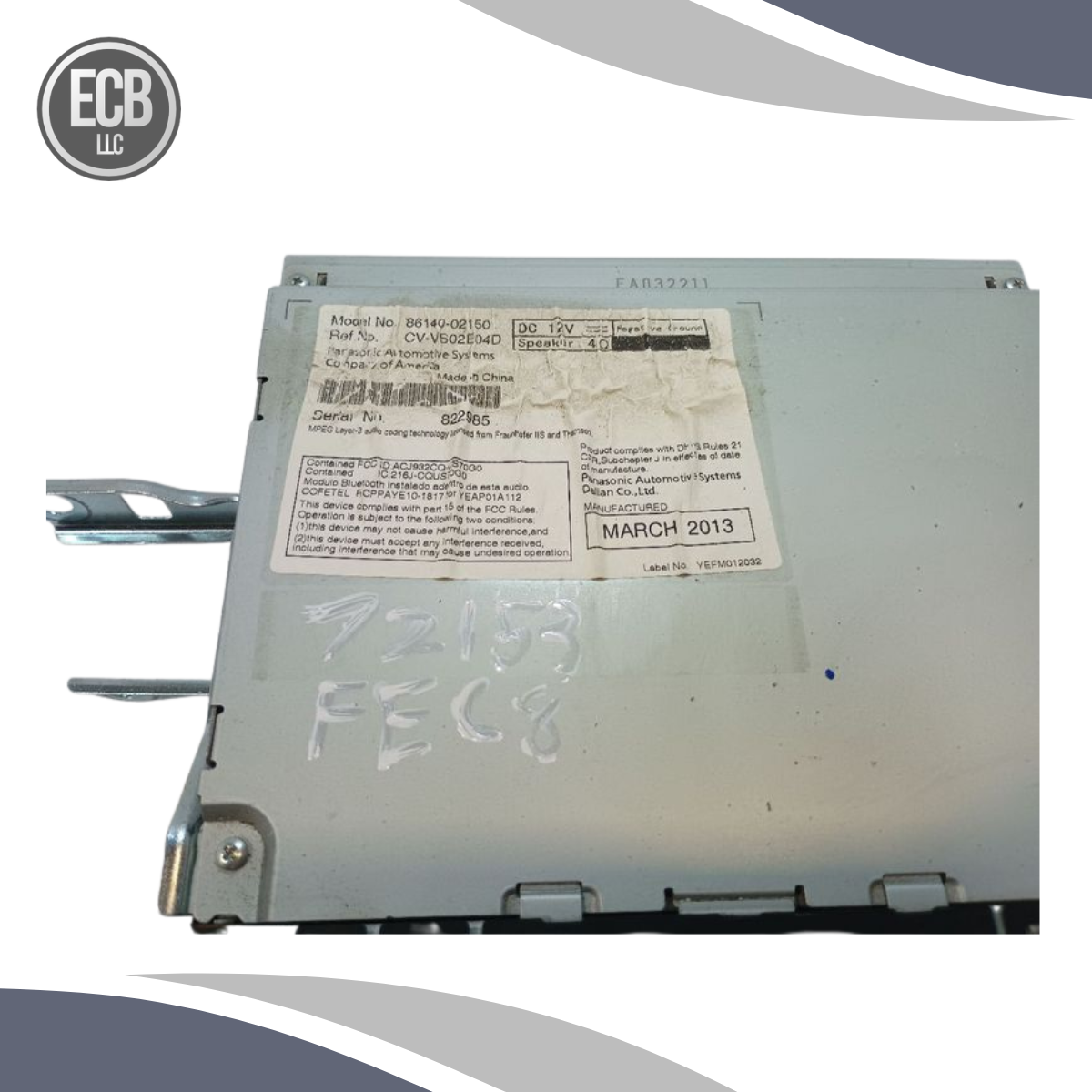 2012–2013 Toyota Corolla OEM CD Radio + 6.1" Display Screen — view 4