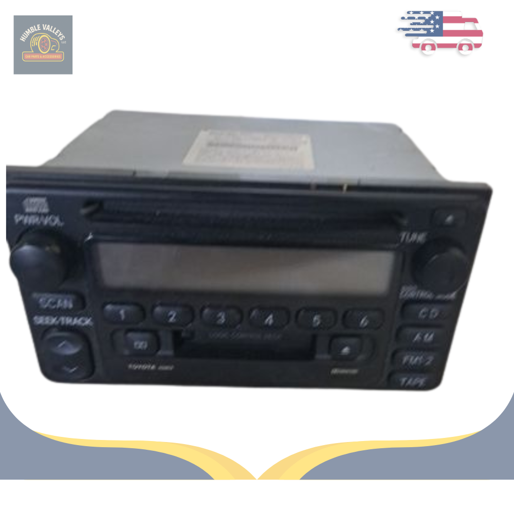 2000–2002 Toyota Celica Radio Receiver with CD Cassette ID A56814 OEM — view 2