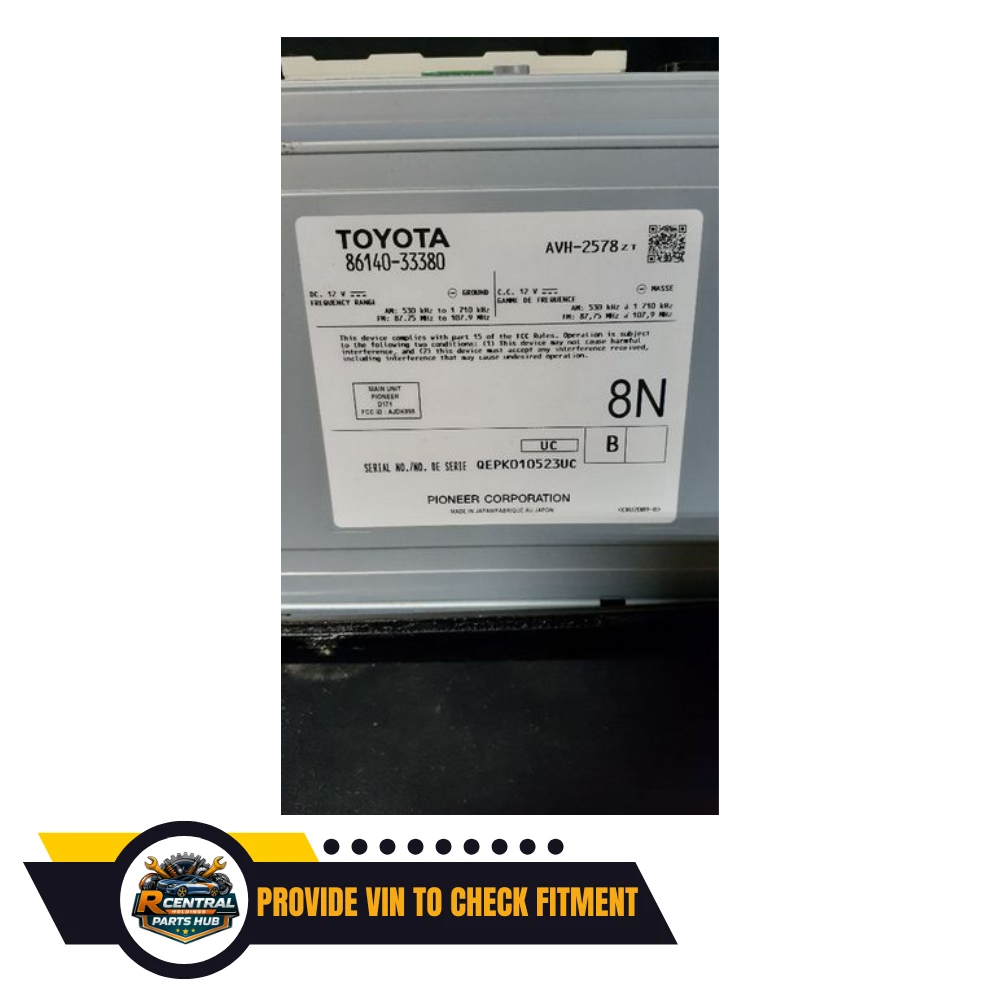 2018–2019 Toyota Camry Radio Receiver Display Screen OEM — view 2