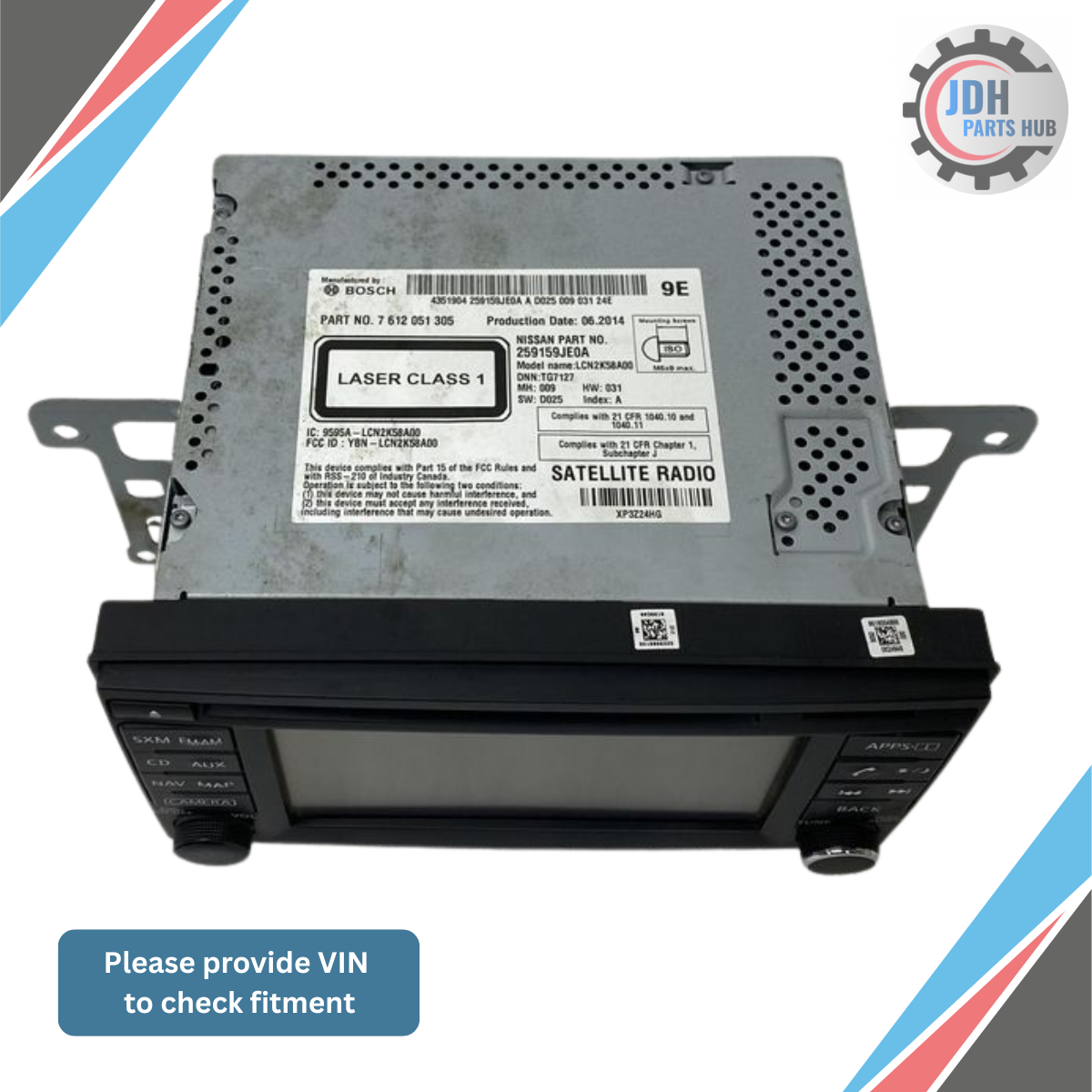 2014 Nissan Sentra OEM Radio AM/FM CD Nav Receiver OEM — view 2
