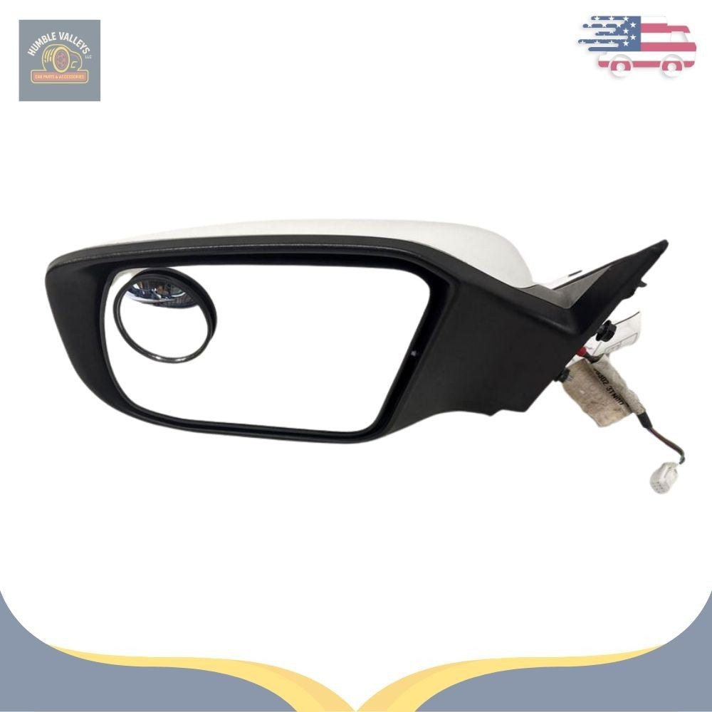 2013–2018 Nissan Altima Sedan Left Driver Side View Door Mirror White — view 2