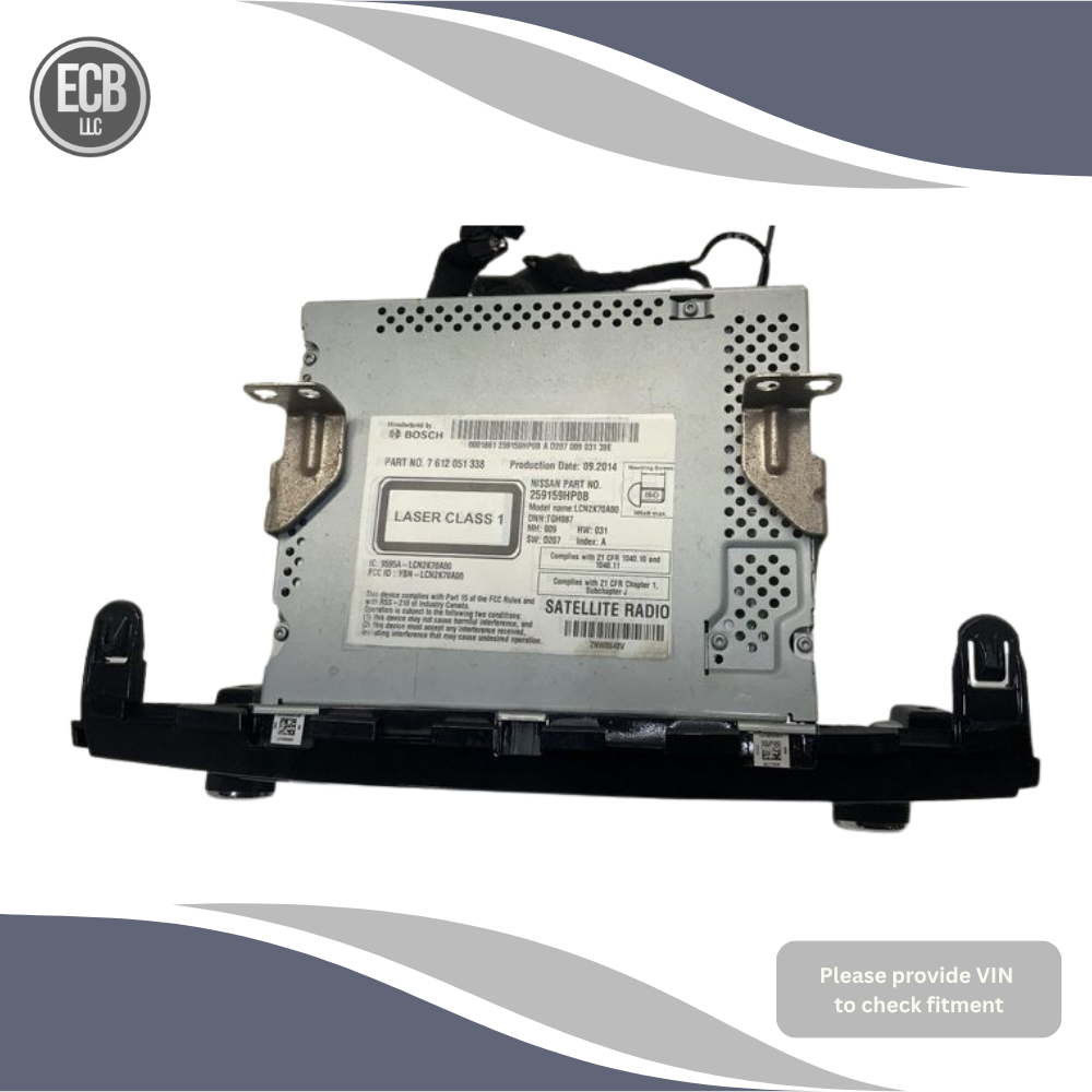 2015 Nissan Altima AM-FM-CD Satellite Navigation Radio Receiver OEM — view 2
