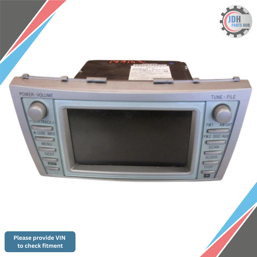 2007–2009 TOYOTA CAMRY HYBRID AM FM NAVIGATION SAT MP3/CD/DVD PLAYER RADIO E7011 — view 1