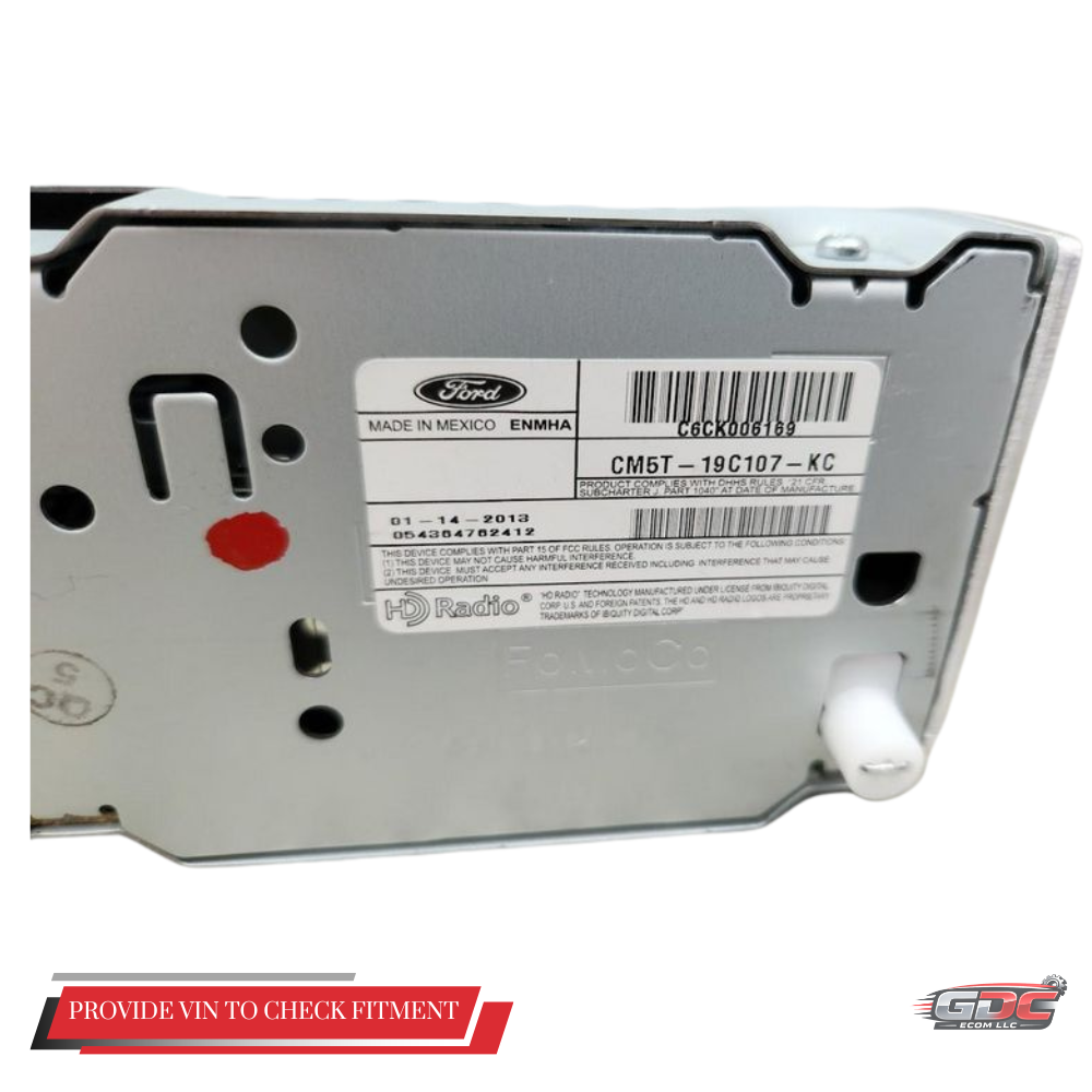 2012–2014 Ford Focus Receiver AM FM SATELLITE RADIO RECEIVER CM5T19C107 KA - KG — view 2