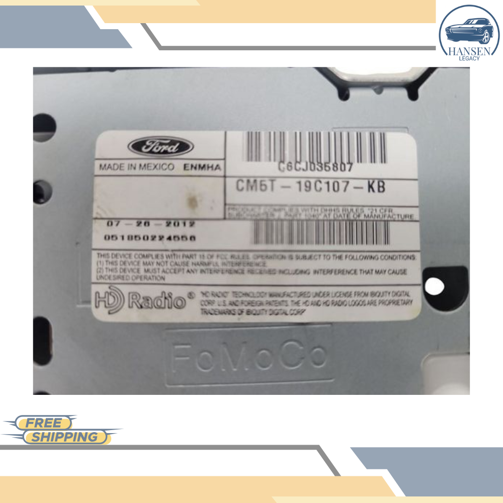 2012–2014 Ford Focus Receiver AM FM Satellite Radio Receiver OEM — view 5