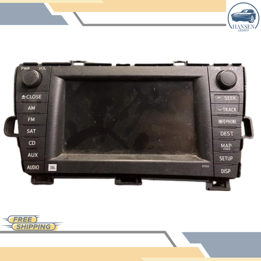 2010–2011 Toyota Prius Dash Display Screen Navigation E7022 OEM — view 1