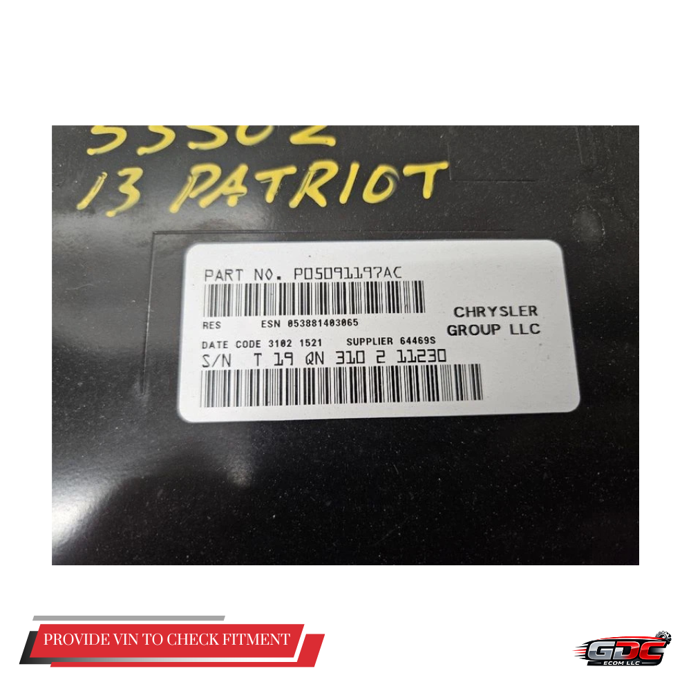 2012–2017 Jeep Patriot MP3 CD with Satellite Radio Receiver Face OEM 5091197AC — view 4
