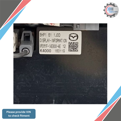 2014–2016 Mazda 3 Information 7 Inch Display GPS/TV Screen OEM — view 2
