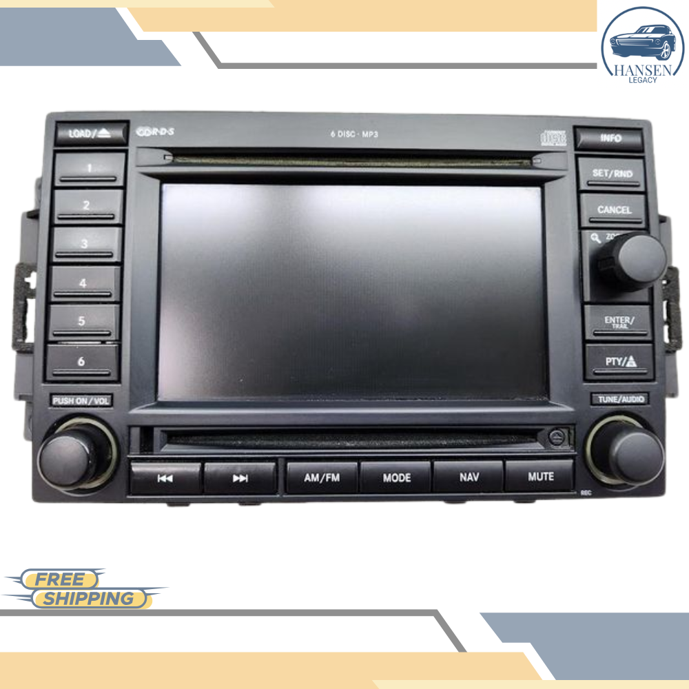 2005–2007 JEEP DODGE CHRYSLER Navigation Radio REC 6 Disc CD Player OEM — view 1