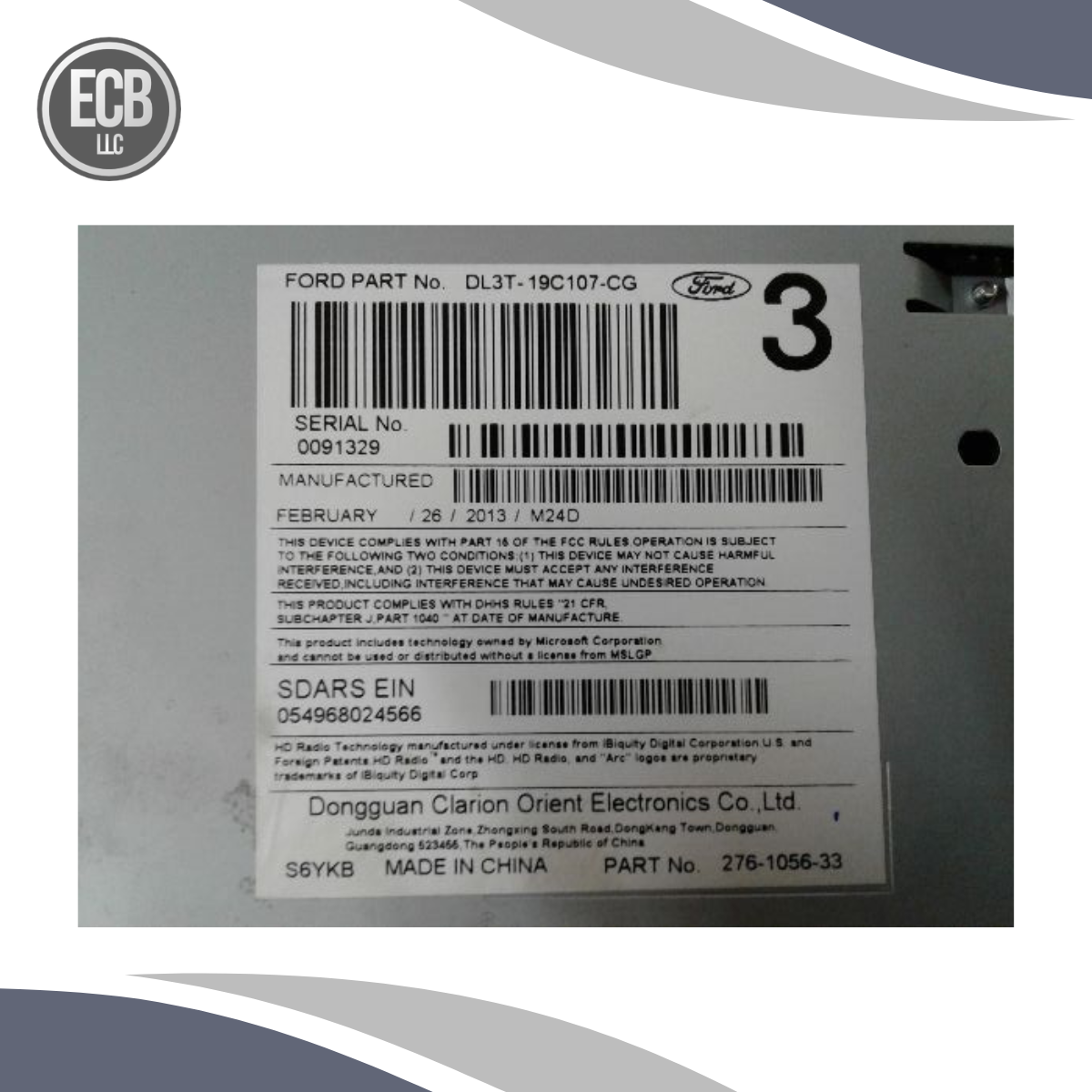 2013–2014 Ford F?150 / Raptor Radio CD MP3 SAT HD Receiver OEM — view 3