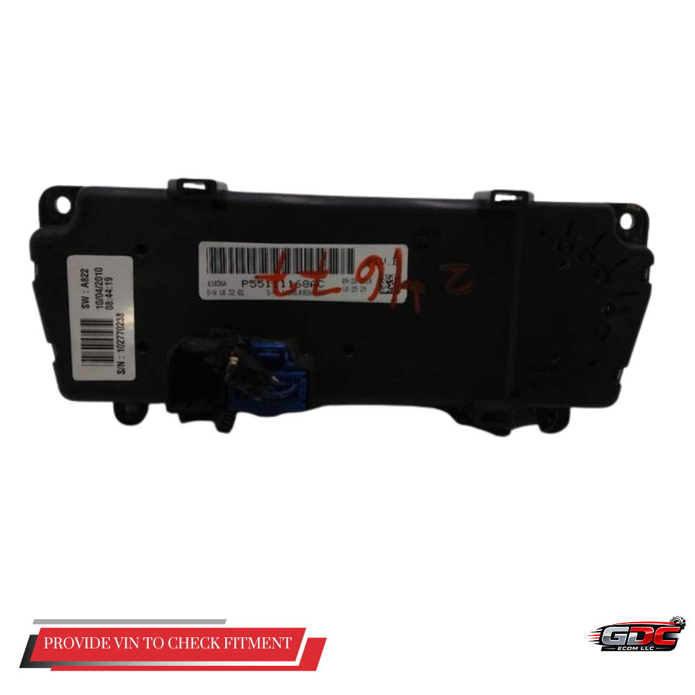 2011–2013 Jeep Wrangler Manual AC Heater Temperature Control OEM — view 4
