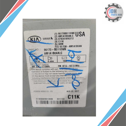 2017–2018 Kia Forte Radio AM/FM Head Unit OEM — view 3