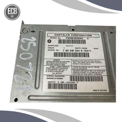 2009–2012 DODGE RAM 1500 Navigation Radio Receiver with Screen OEM P05064829AG — view 3