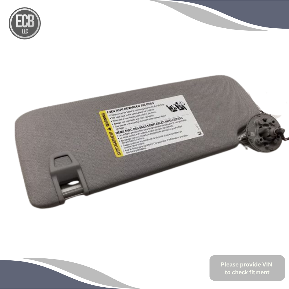 2020–2023 Chevrolet Equinox RH Passenger Sunvisor Sun Visor with Mirror & Light OEM — view 3
