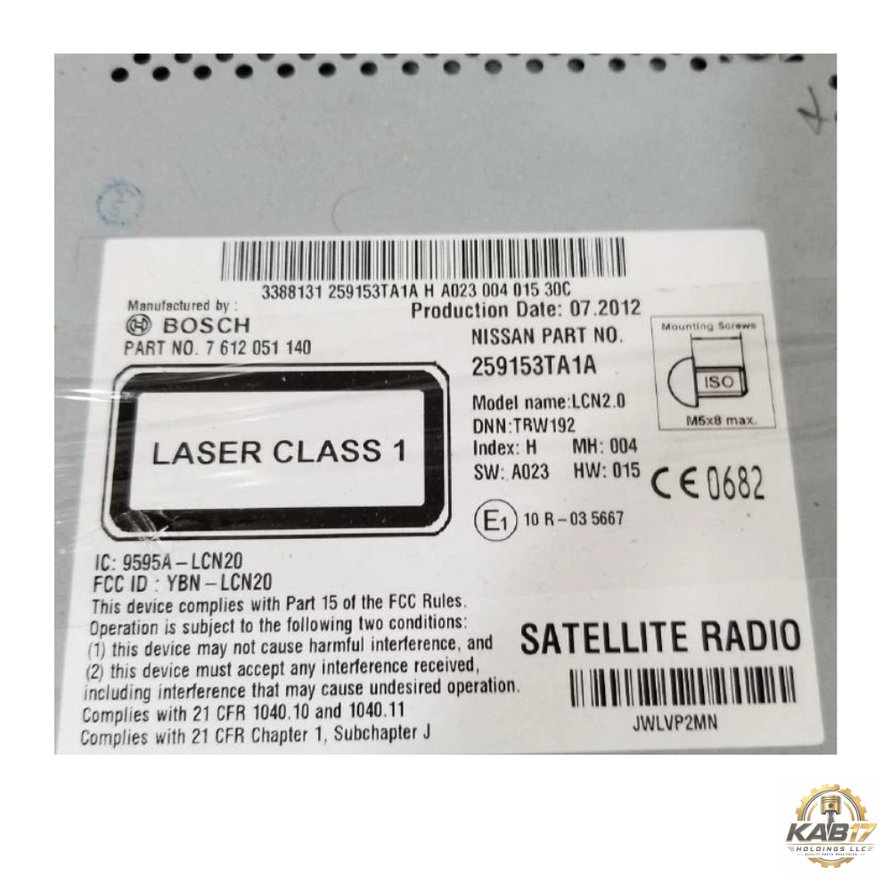 2013–2014 Nissan Altima Sedan Navigation CD Player Radio OEM 13 14 — view 2