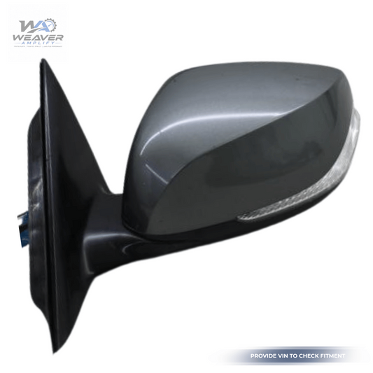 2014–2021 Infiniti Q50 Left Driver Side Door Mirror Heated Gray OEM — view 1