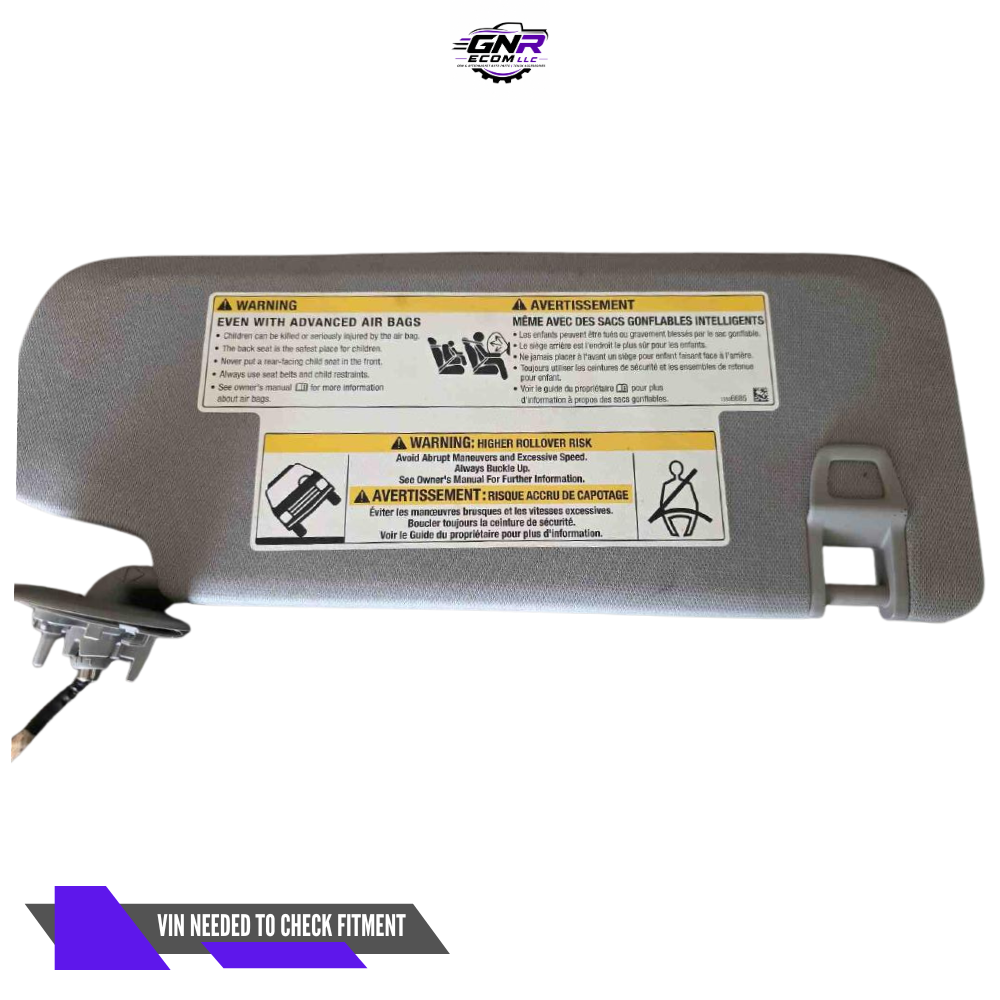 2018–2019 Chevrolet Equinox LH Driver Sunvisor Sun Visor with Mirror & Light OEM — view 1