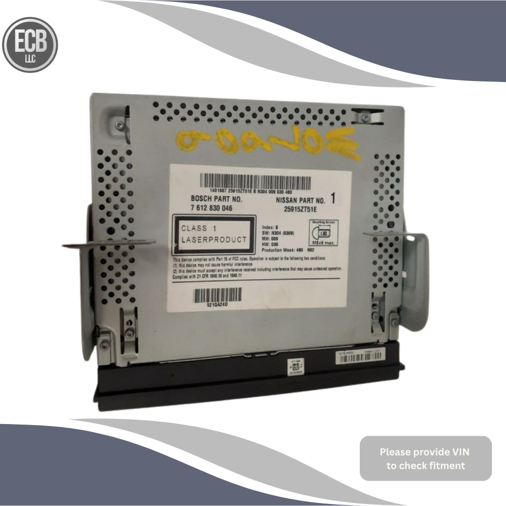 2011 Nissan Juke Radio Receiver Navigation with Display OEM — view 3