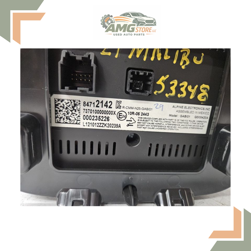 2021–2024 Chevrolet Malibu Radio Dash Display Screen ID 84712142 OEM — view 3